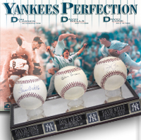 YANKEES PERFECTION... Don Larsen, David Wells, David Cone Baseballs